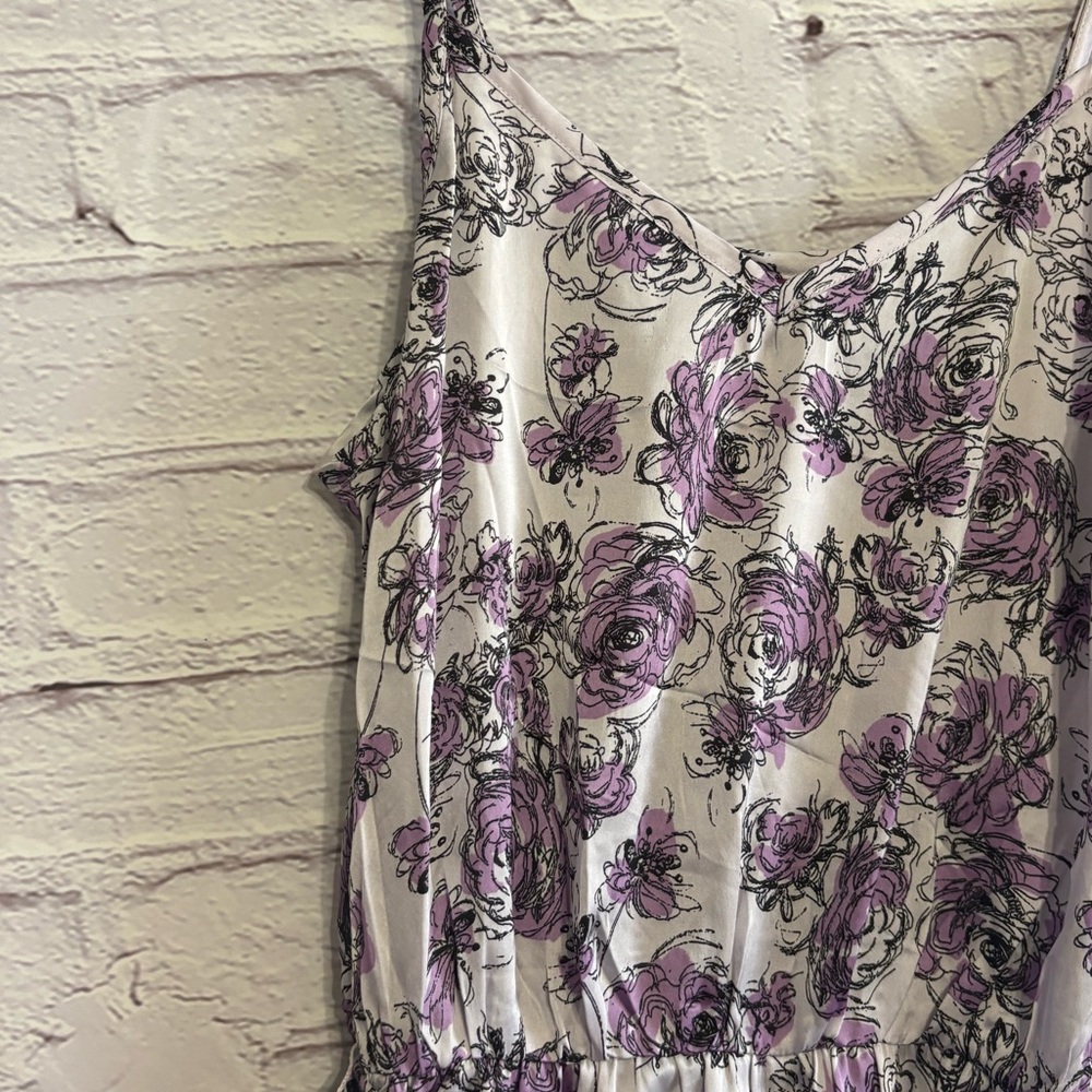 Adore Me Karrina Floral Satin Sleep Romper - Picture 7 of 12